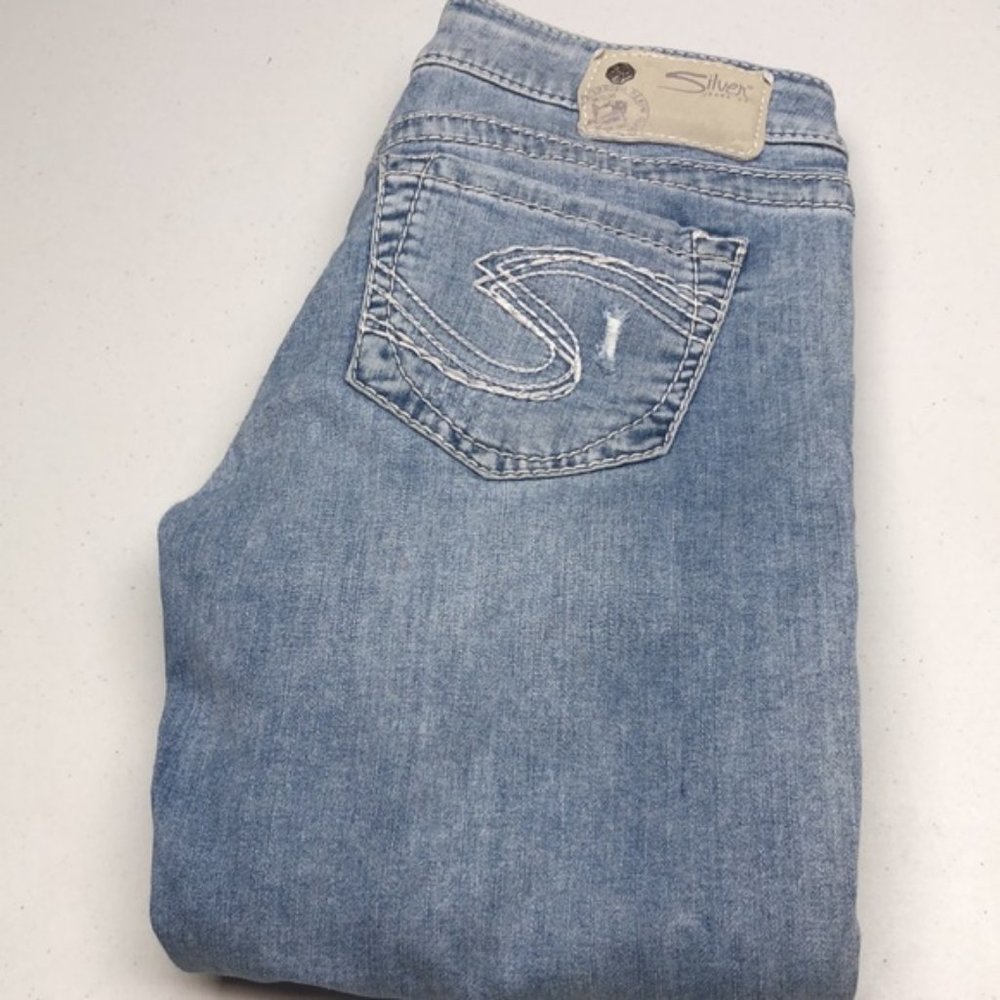 SILVER CAMDEN SKINNY JEANS 26x30 FACTORY LACE 😎